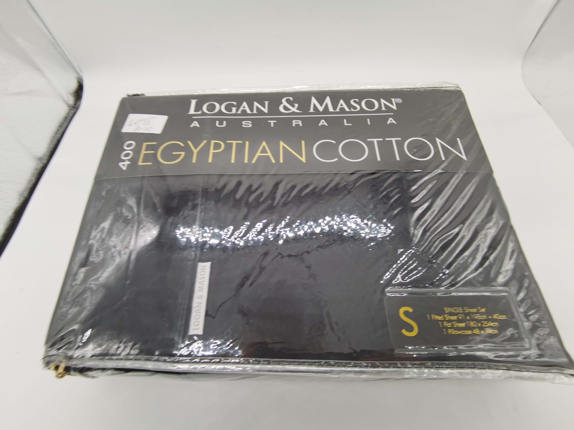 BLACK Single Bed Sheet Set Egyptian Cotton